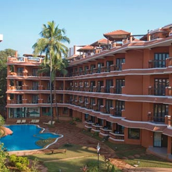 The Baga Marina Beach Resort & Hotel exterior, 3-Star hotel in Baga